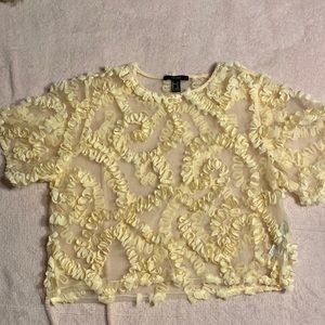 Forever 21. Size small. Cream Sheer blouse